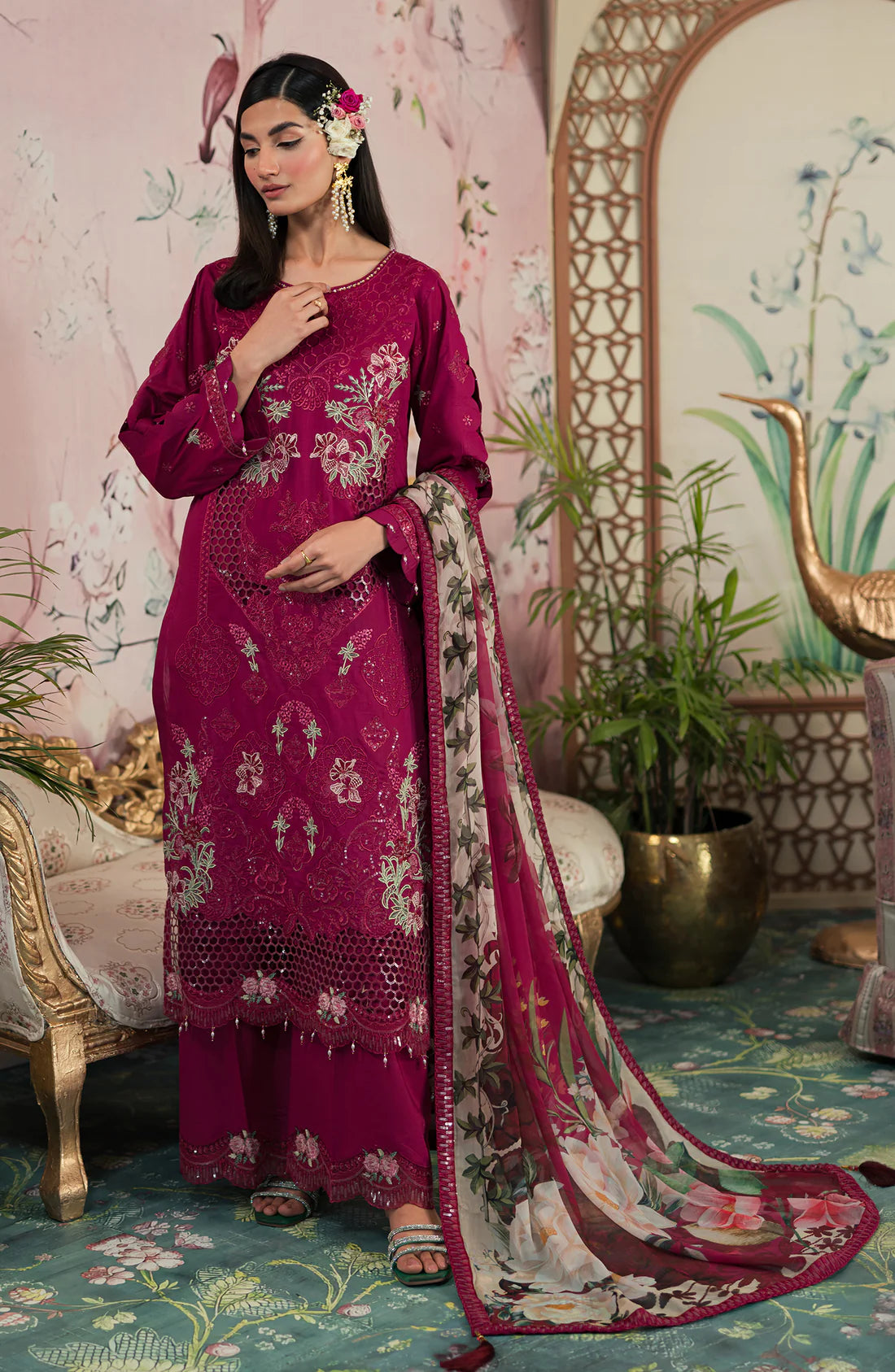 Emaan Adeel | Ayra Luxury Lawn 24 | AR-04 - Pakistani Clothes for women, in United Kingdom and United States