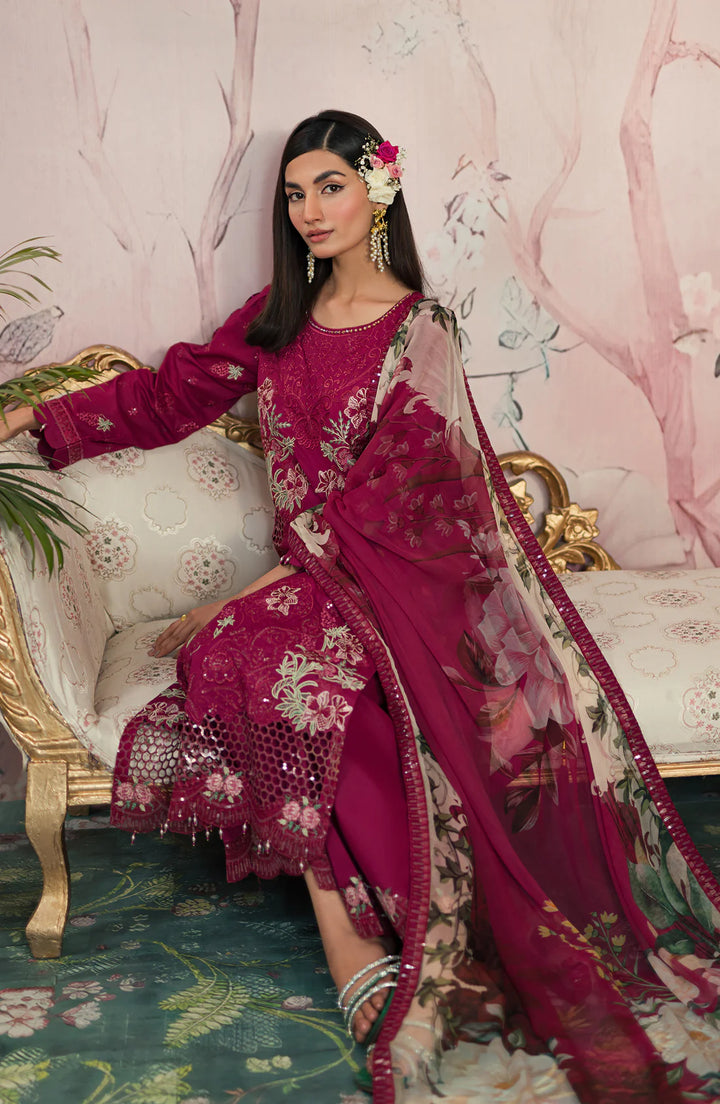 Emaan Adeel | Ayra Luxury Lawn 24 | AR-04 - Hoorain Designer Wear - Pakistani Ladies Branded Stitched Clothes in United Kingdom, United states, CA and Australia