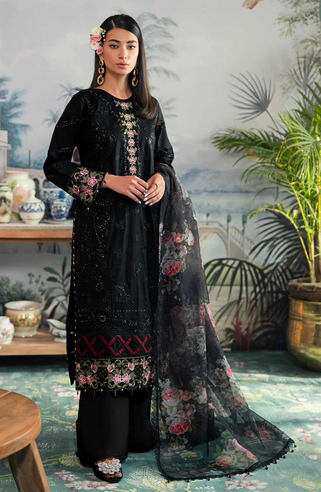 Emaan Adeel | Ayra Luxury Lawn 24 | AR-05 - Pakistani Clothes for women, in United Kingdom and United States