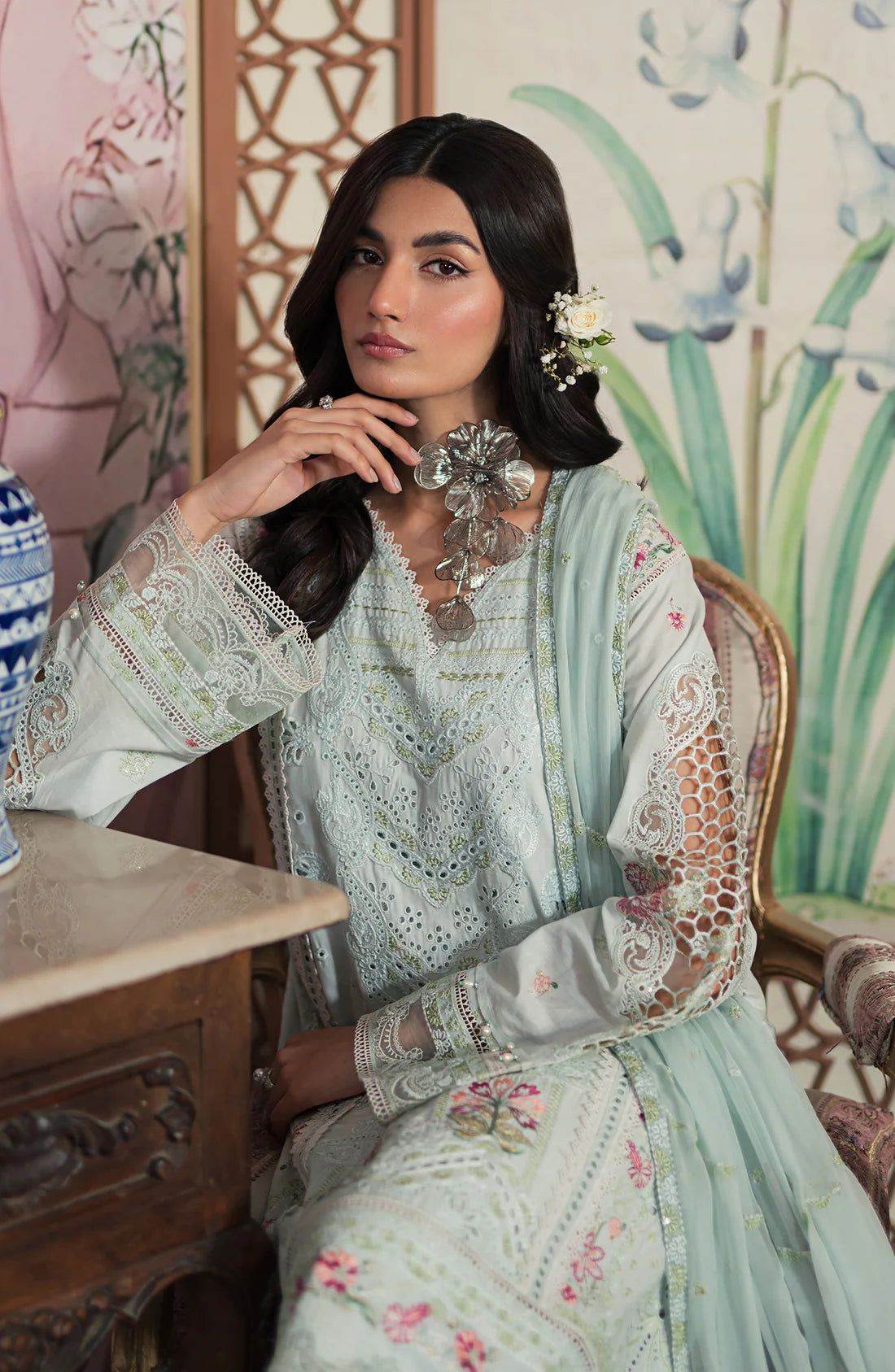 Emaan Adeel | Ayra Luxury Lawn 24 | AR-07 - Pakistani Clothes for women, in United Kingdom and United States