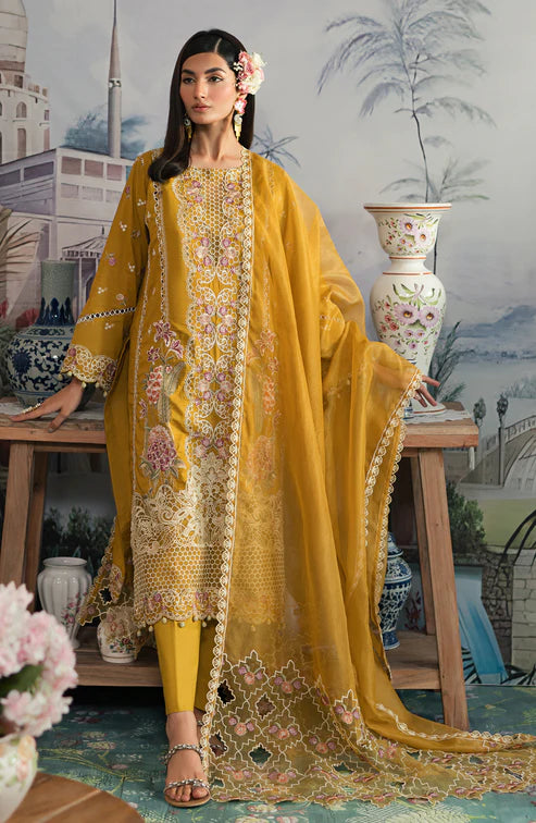 Emaan Adeel | Ayra Luxury Lawn 24 | AR-06 - Hoorain Designer Wear - Pakistani Ladies Branded Stitched Clothes in United Kingdom, United states, CA and Australia