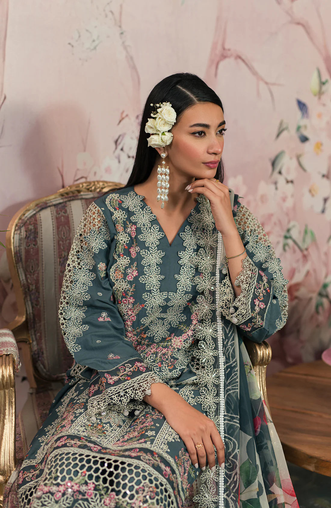 Emaan Adeel | Ayra Luxury Lawn 24 | AR-09 - Pakistani Clothes for women, in United Kingdom and United States