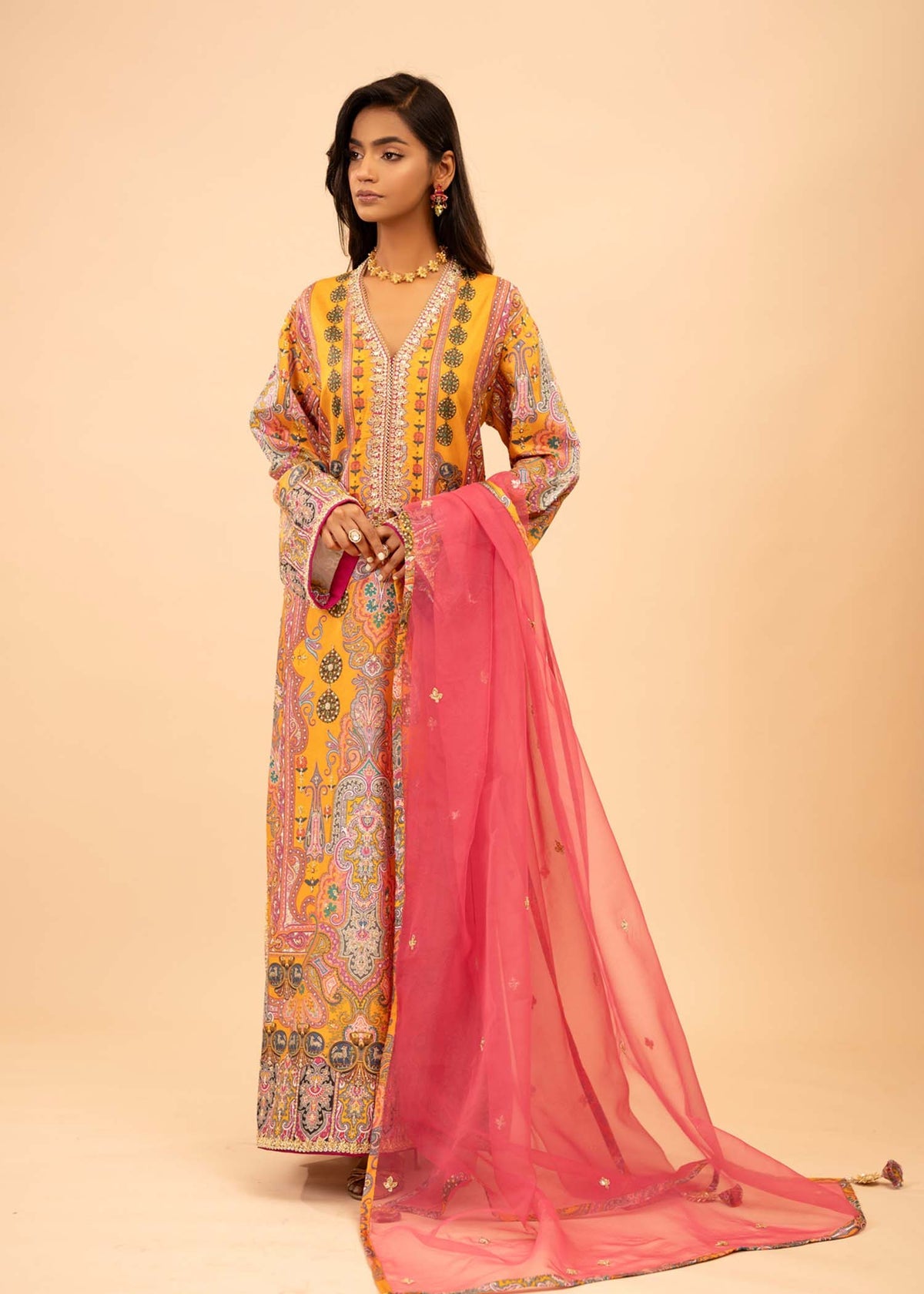 Mahgul | Emerald Hill Formals | Saffron Jewel - Pakistani Clothes for women, in United Kingdom and United States