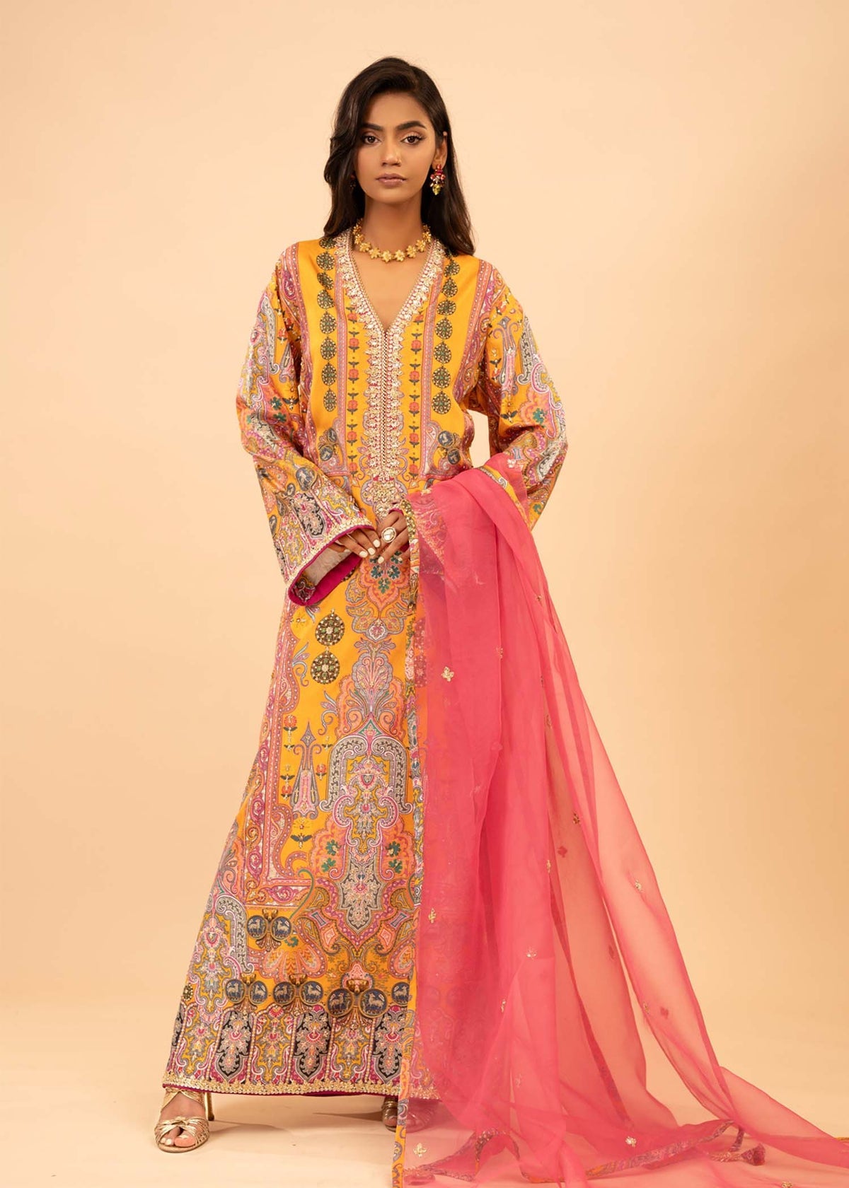 Mahgul | Emerald Hill Formals | Saffron Jewel - Pakistani Clothes for women, in United Kingdom and United States