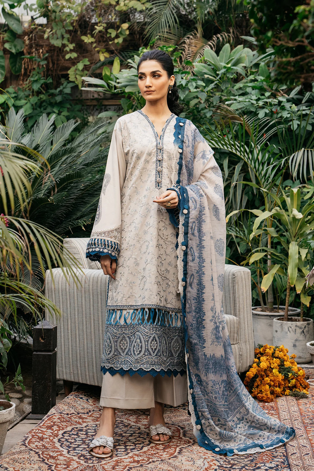 Ethnic | Rozana Collection SS 24 | E0408/203/004 - Pakistani Clothes for women, in United Kingdom and United States