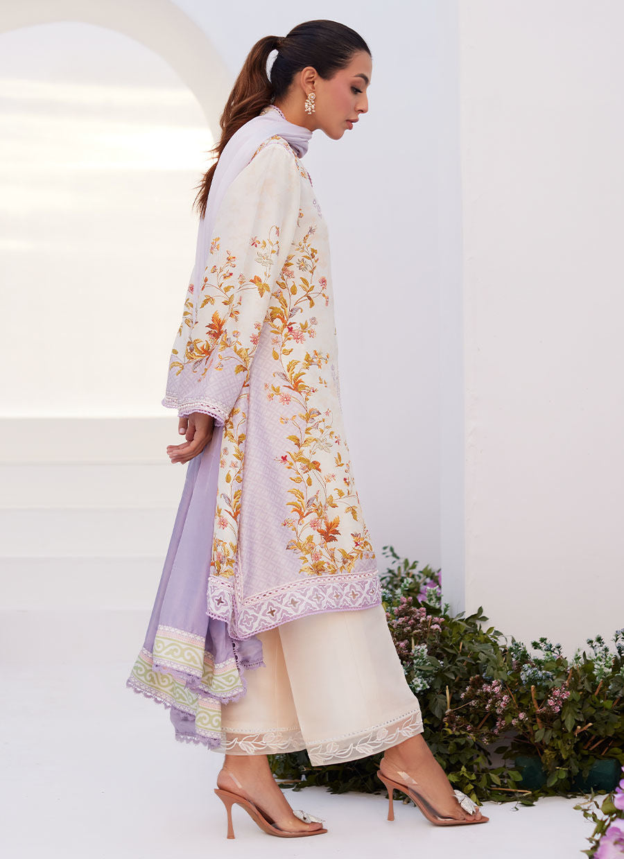 Farah Talib Aziz | Zaza Prints 24 | AMETHYST TRELLIS SHIRT AND DUPATTA - Pakistani Clothes for women, in United Kingdom and United States