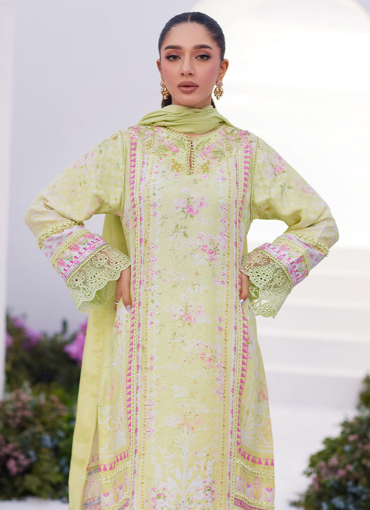 Farah Talib Aziz | Zaza Prints 24 | KELLY LIME SHIRT AND DUPATTA - Pakistani Clothes for women, in United Kingdom and United States