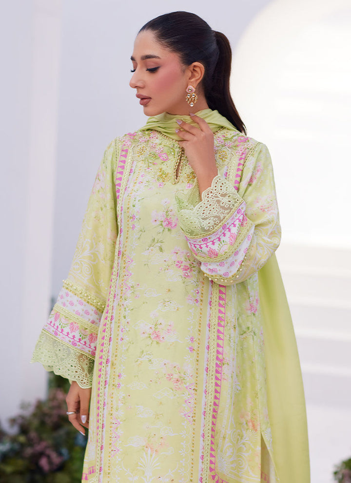 Farah Talib Aziz | Zaza Prints 24 | KELLY LIME SHIRT AND DUPATTA - Pakistani Clothes for women, in United Kingdom and United States