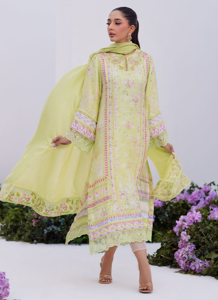 Farah Talib Aziz | Zaza Prints 24 | KELLY LIME SHIRT AND DUPATTA - Pakistani Clothes for women, in United Kingdom and United States