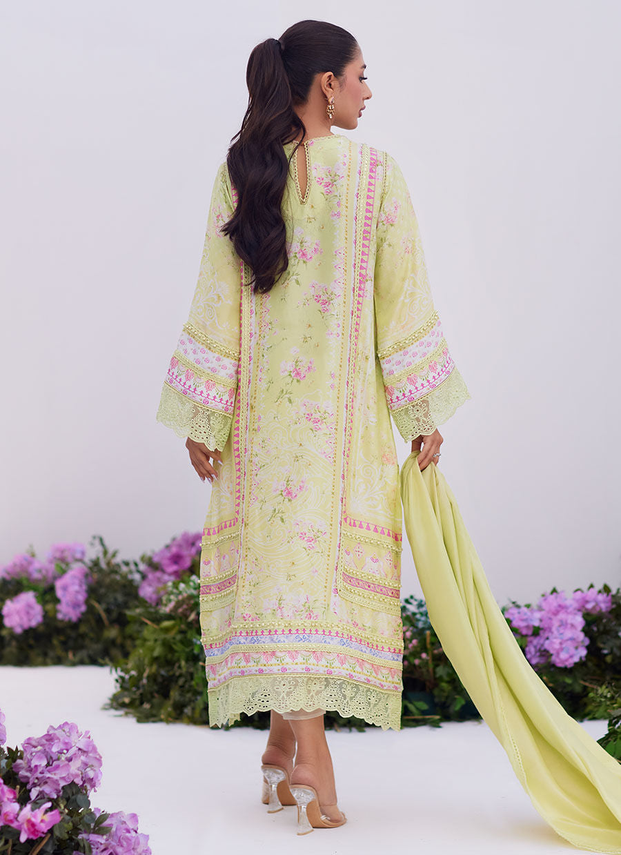 Farah Talib Aziz | Zaza Prints 24 | KELLY LIME SHIRT AND DUPATTA - Pakistani Clothes for women, in United Kingdom and United States