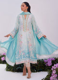 Farah Talib Aziz | Zaza Prints 24 | CYAN OMBRE SHIRT AND DUPATTA - Pakistani Clothes for women, in United Kingdom and United States