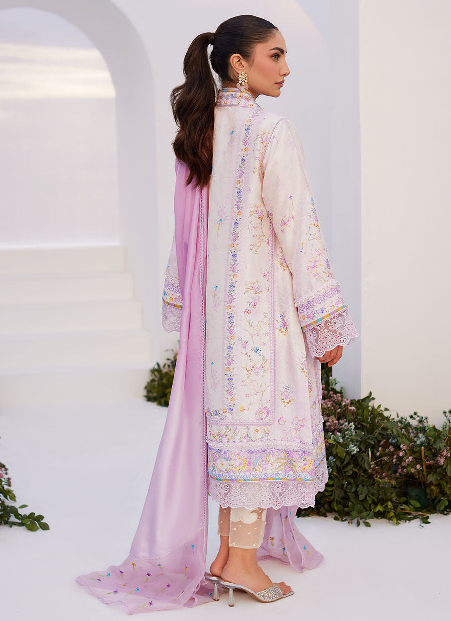 Farah Talib Aziz | Zaza Prints 24 | HEATHER LAVENDER SHIRT AND DUPATTA - Pakistani Clothes for women, in United Kingdom and United States