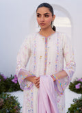 Farah Talib Aziz | Zaza Prints 24 | THISTLE LILAC SHIRT AND DUPATTA - Pakistani Clothes for women, in United Kingdom and United States