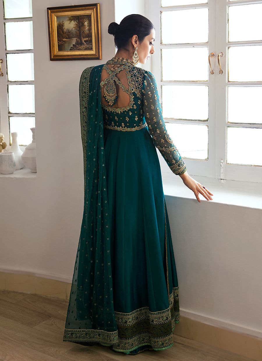 Farah Talib Aziz | Mayna Festive Luxe | AFRA TEAL - Pakistani Clothes for women, in United Kingdom and United States