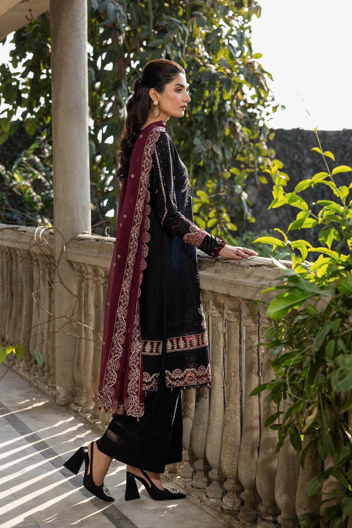 Farasha | Bahaar Embroidered Lawn | Twilight Bloom - Pakistani Clothes for women, in United Kingdom and United States