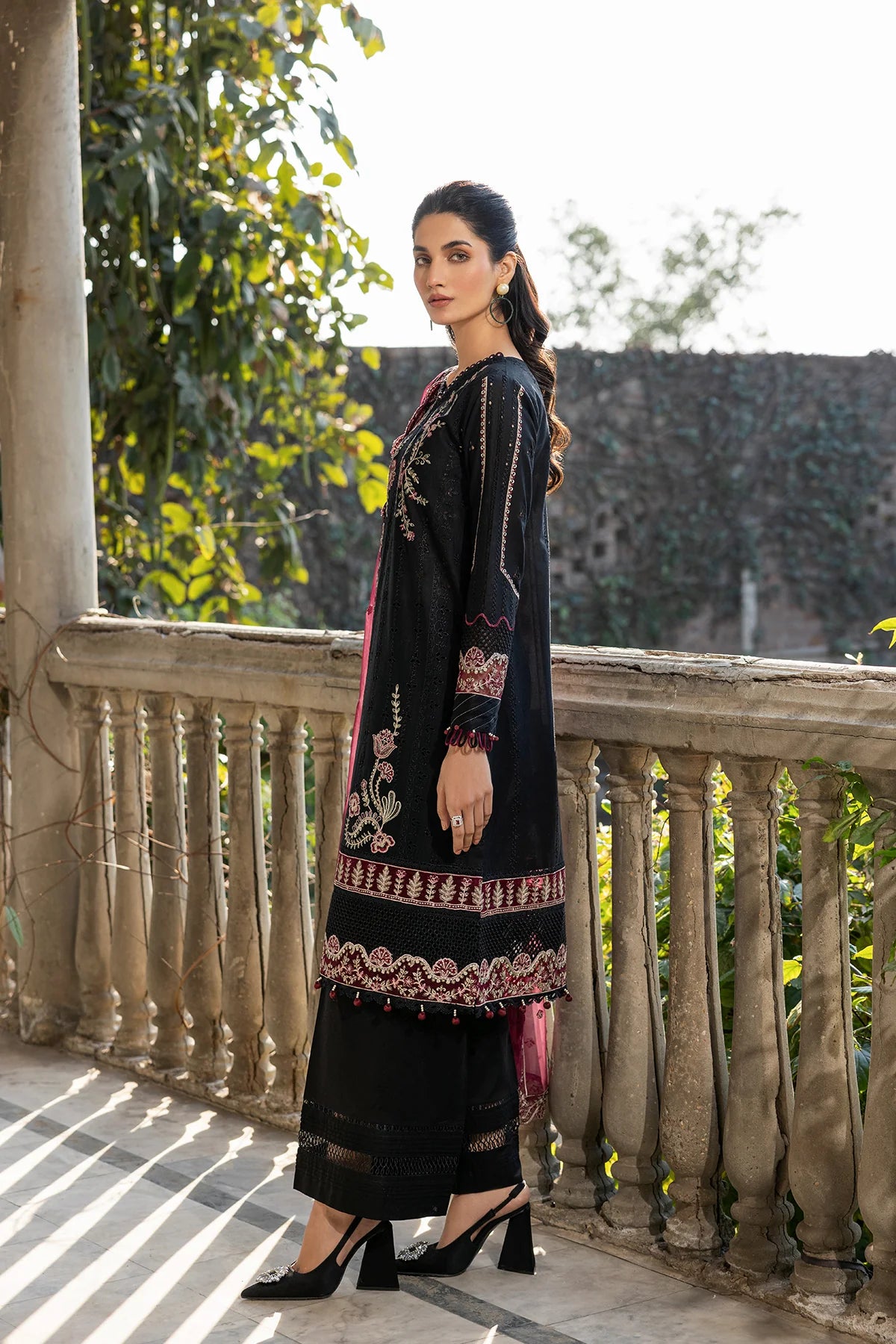 Farasha | Bahaar Embroidered Lawn | Twilight Bloom - Pakistani Clothes for women, in United Kingdom and United States