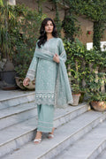 Farasha | Bahaar Embroidered Lawn | Aqua Pearl - Pakistani Clothes for women, in United Kingdom and United States