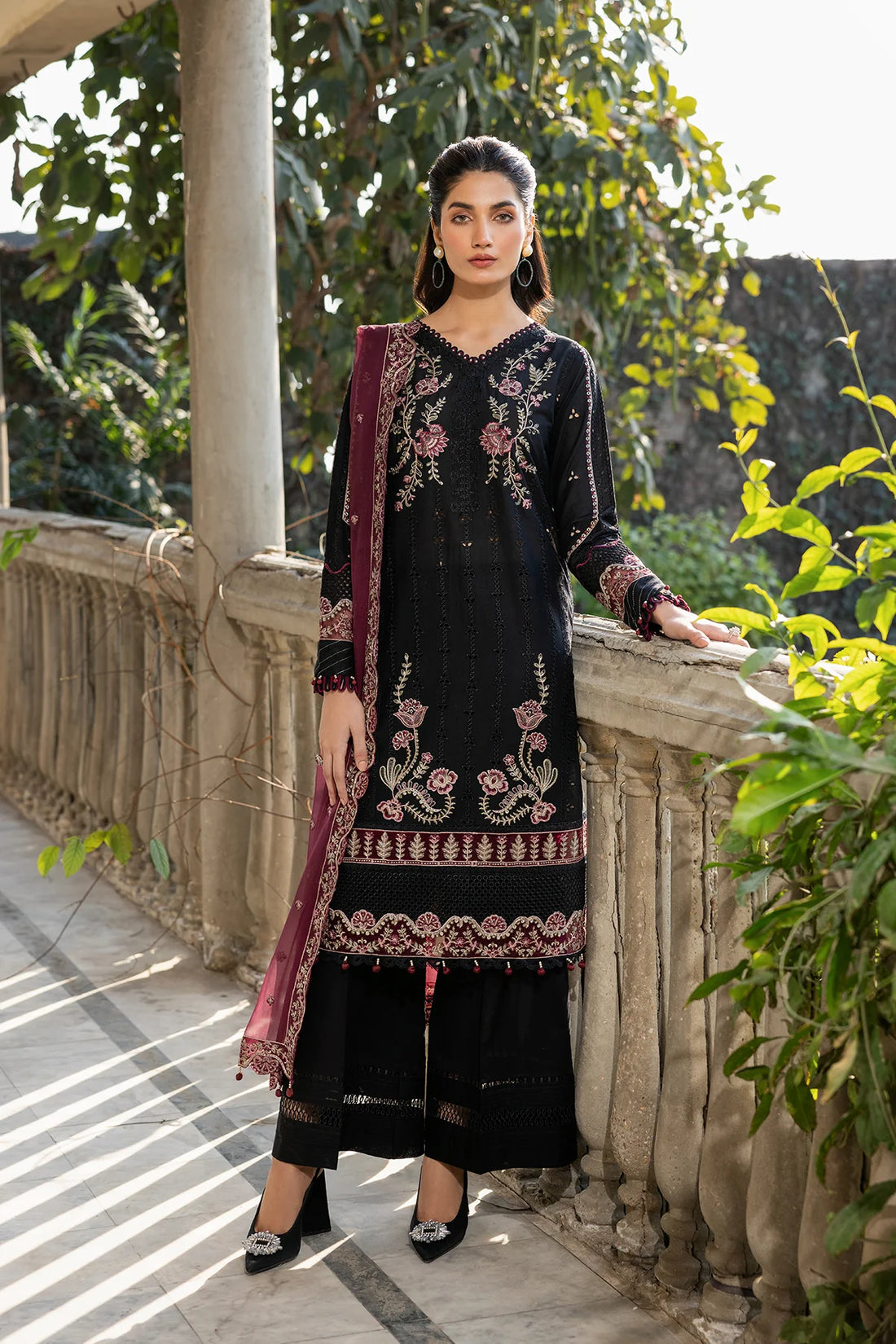 Farasha | Bahaar Embroidered Lawn | Twilight Bloom - Pakistani Clothes for women, in United Kingdom and United States