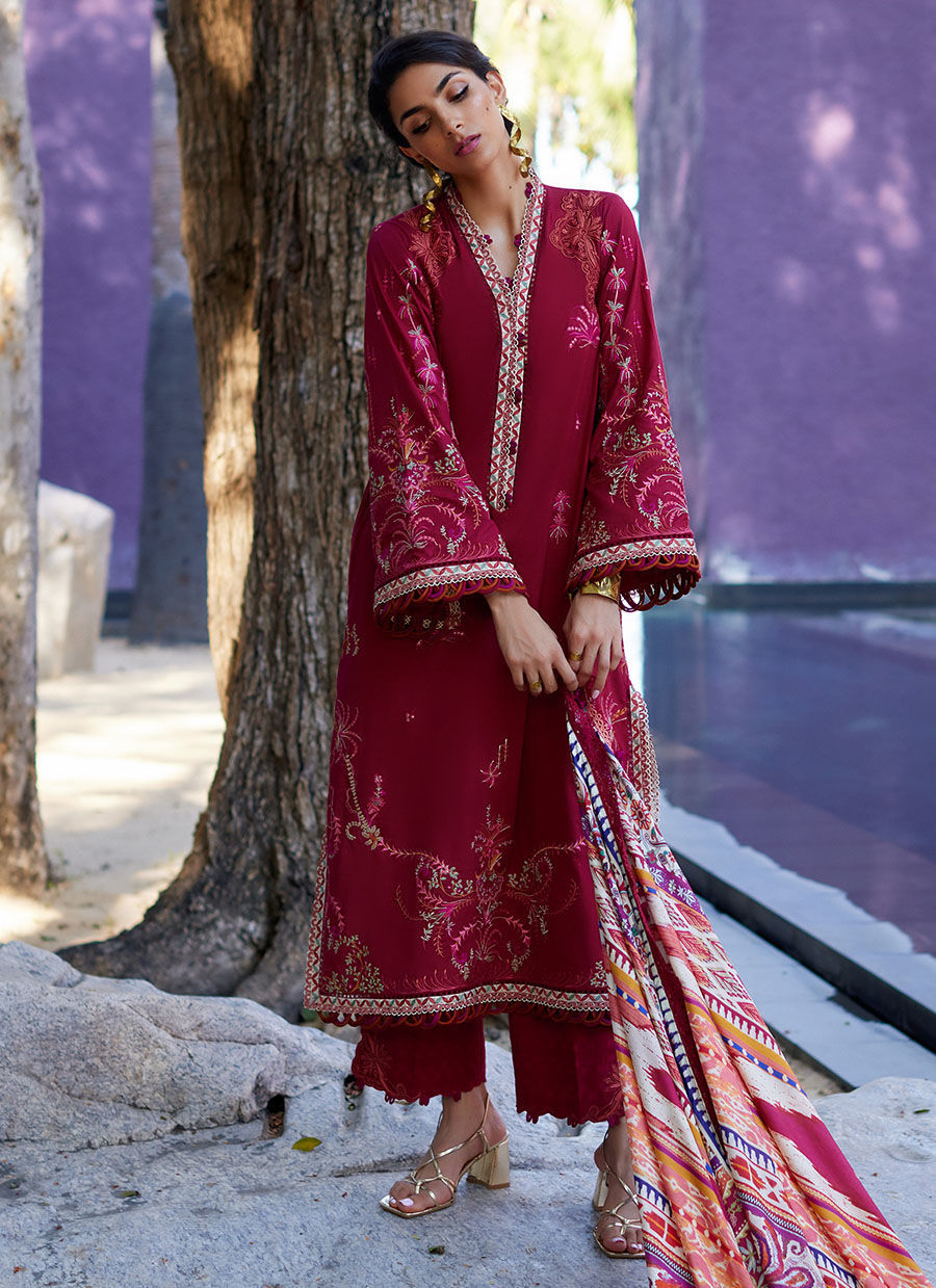 Farah Talib Aziz | Suay Lawn 24 | ENZO RED - Pakistani Clothes for women, in United Kingdom and United States