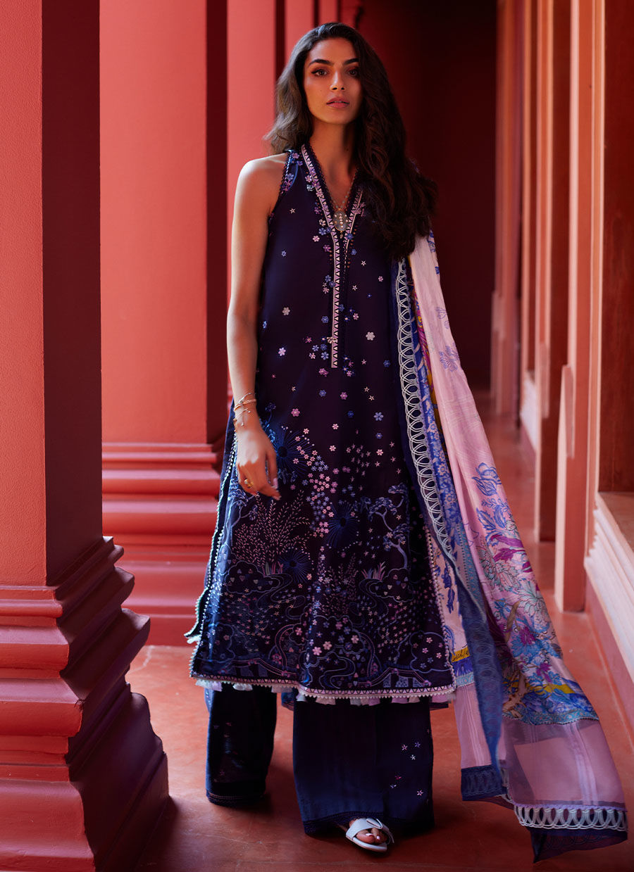 Farah Talib Aziz | Suay Lawn 24 | IZEA BLUE - Pakistani Clothes for women, in United Kingdom and United States