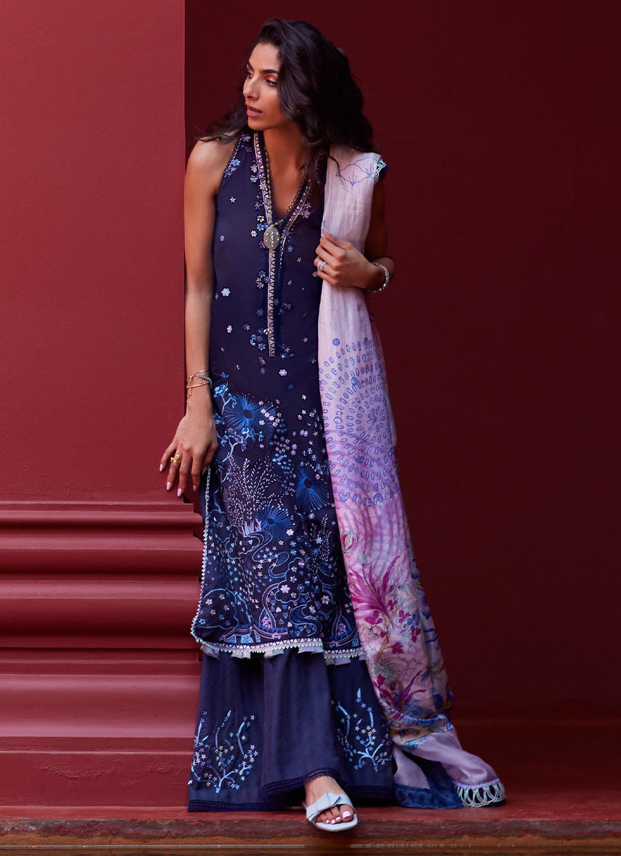 Farah Talib Aziz | Suay Lawn 24 | IZEA BLUE - Pakistani Clothes for women, in United Kingdom and United States