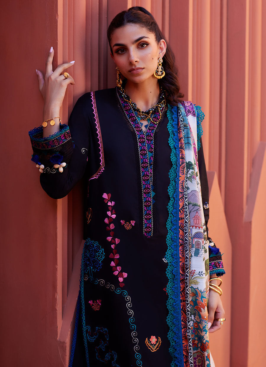 Farah Talib Aziz | Suay Lawn 24 | ILARIA BLACK - Pakistani Clothes for women, in United Kingdom and United States