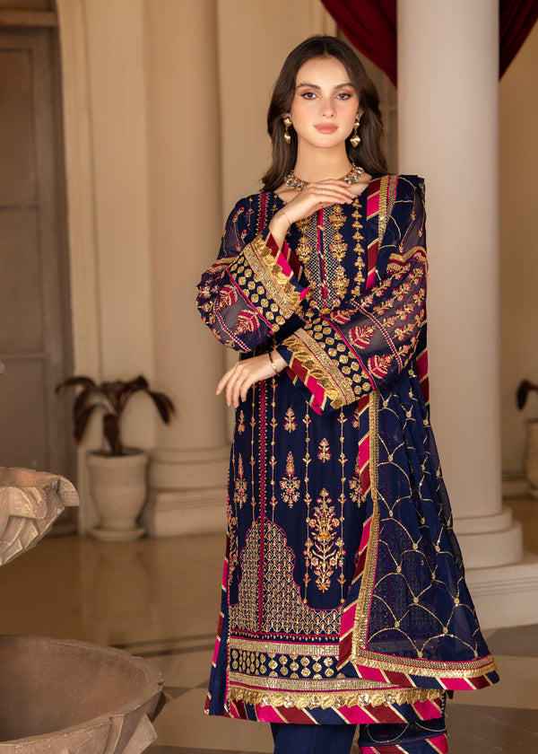 Strawberry | Rimjhim Chiffon Collection | FLS-RJ-005 - Pakistani Clothes for women, in United Kingdom and United States