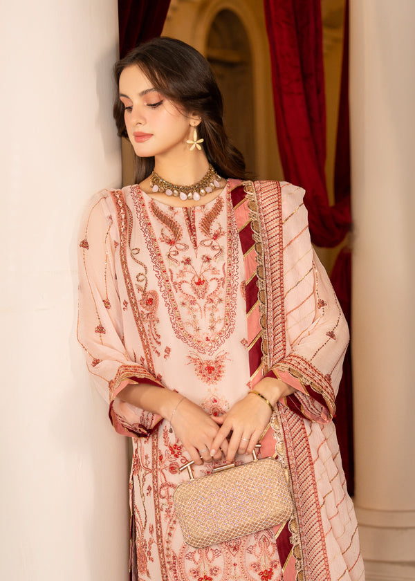 Strawberry | Rimjhim Chiffon Collection | FLS-RJ-006 - Pakistani Clothes for women, in United Kingdom and United States