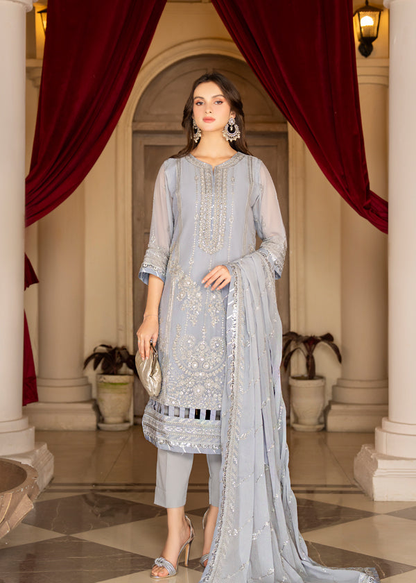 Strawberry | Rimjhim Chiffon Collection | FLS-RJ-008 - Pakistani Clothes for women, in United Kingdom and United States