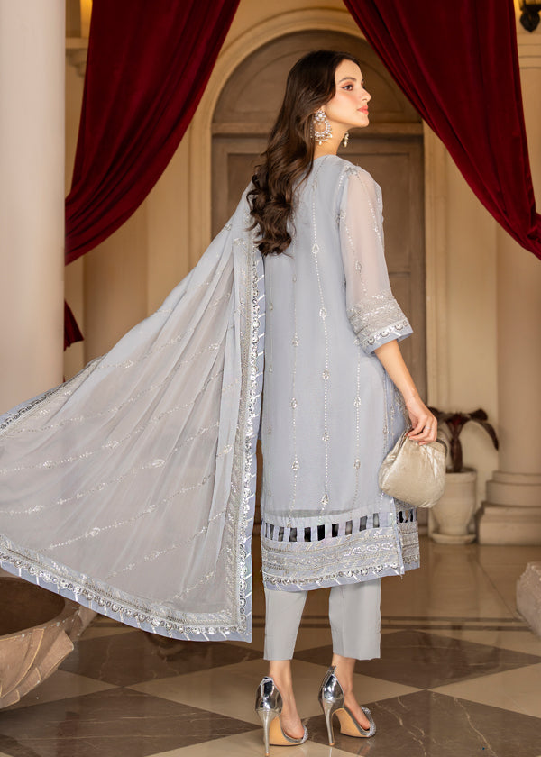Strawberry | Rimjhim Chiffon Collection | FLS-RJ-008 - Hoorain Designer Wear - Pakistani Ladies Branded Stitched Clothes in United Kingdom, United states, CA and Australia