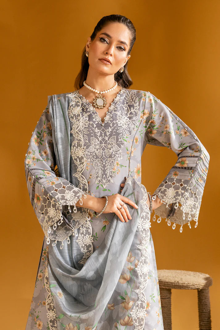Alizeh | Maahi Embroidered Lawn | Lina - Hoorain Designer Wear - Pakistani Ladies Branded Stitched Clothes in United Kingdom, United states, CA and Australia