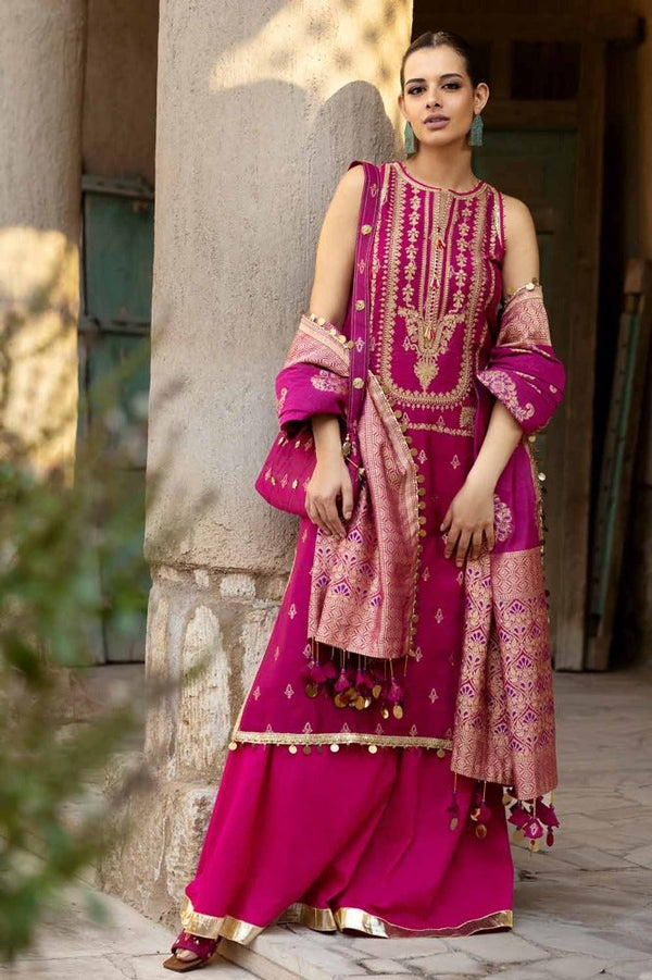 Gul Ahmed | Eid Collection |FE-42051 - Hoorain Designer Wear - Pakistani Ladies Branded Stitched Clothes in United Kingdom, United states, CA and Australia