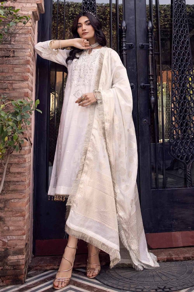Gul Ahmed | Eid Collection | FE-42060 - Hoorain Designer Wear - Pakistani Ladies Branded Stitched Clothes in United Kingdom, United states, CA and Australia