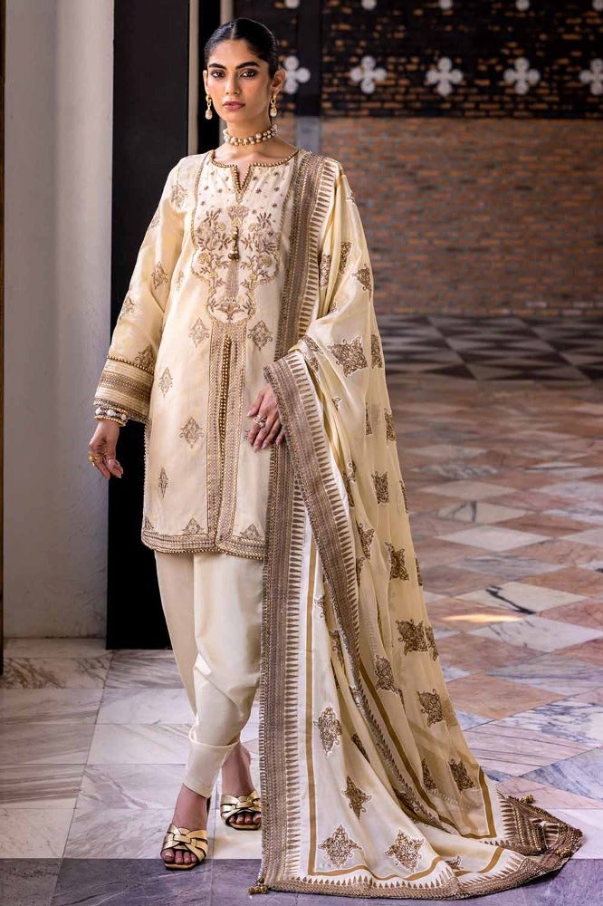Gul Ahmed | Eid Collection | FE-42073 - Hoorain Designer Wear - Pakistani Ladies Branded Stitched Clothes in United Kingdom, United states, CA and Australia