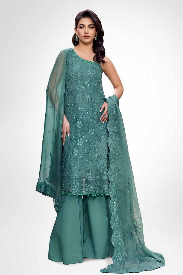 Gul Ahmed | Eid Collection | FE-42025 - Hoorain Designer Wear - Pakistani Ladies Branded Stitched Clothes in United Kingdom, United states, CA and Australia