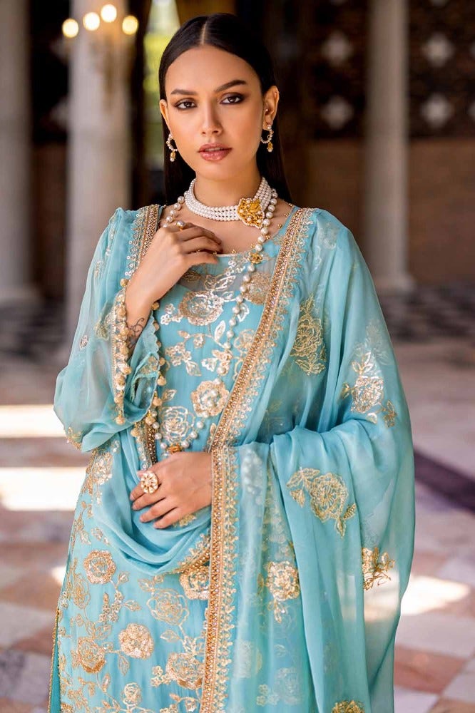 Gul Ahmed | Eid Collection | FE-42026 - Hoorain Designer Wear - Pakistani Ladies Branded Stitched Clothes in United Kingdom, United states, CA and Australia
