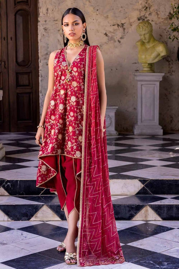 Gul Ahmed | Eid Collection | FE-42035 - Hoorain Designer Wear - Pakistani Ladies Branded Stitched Clothes in United Kingdom, United states, CA and Australia