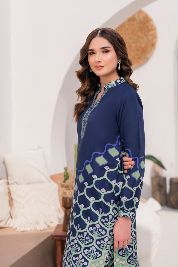 Hana | Floral Fiesta 24 | Blue Flora - Pakistani Clothes for women, in United Kingdom and United States