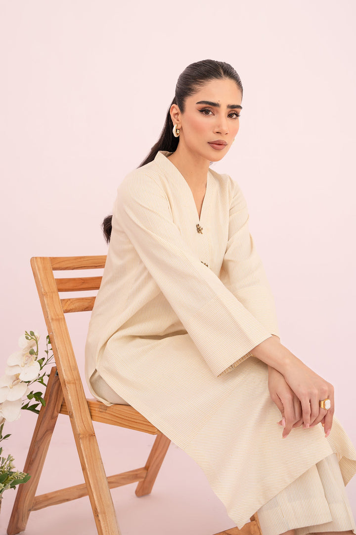 Hana | Sunshine Sartorial | Cornsilk - Hoorain Designer Wear - Pakistani Ladies Branded Stitched Clothes in United Kingdom, United states, CA and Australia
