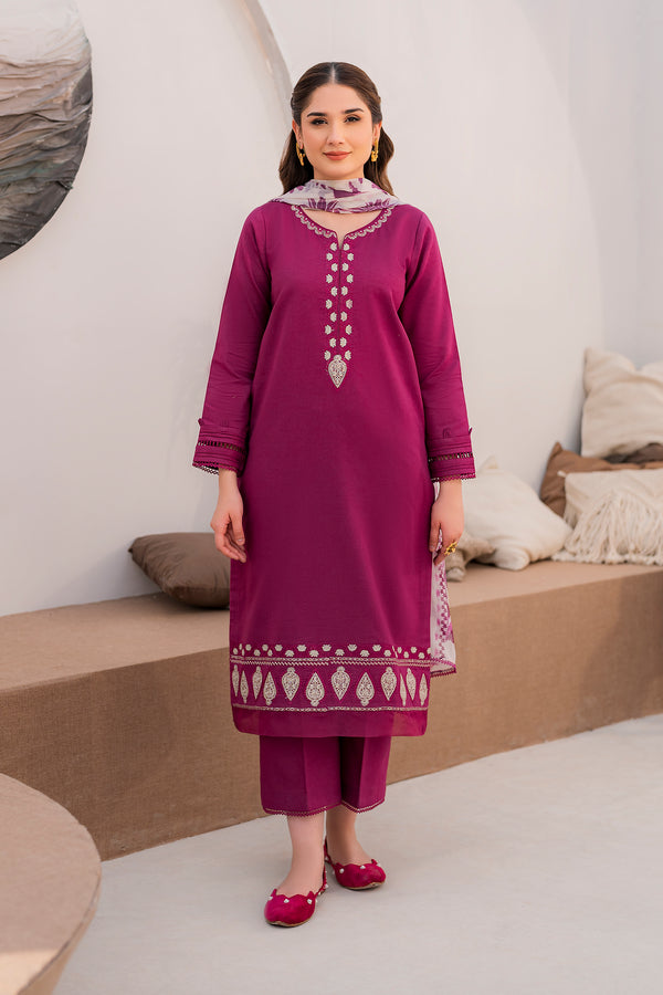 Hana | Zuri Zephyr | Burgundy - Pakistani Clothes for women, in United Kingdom and United States