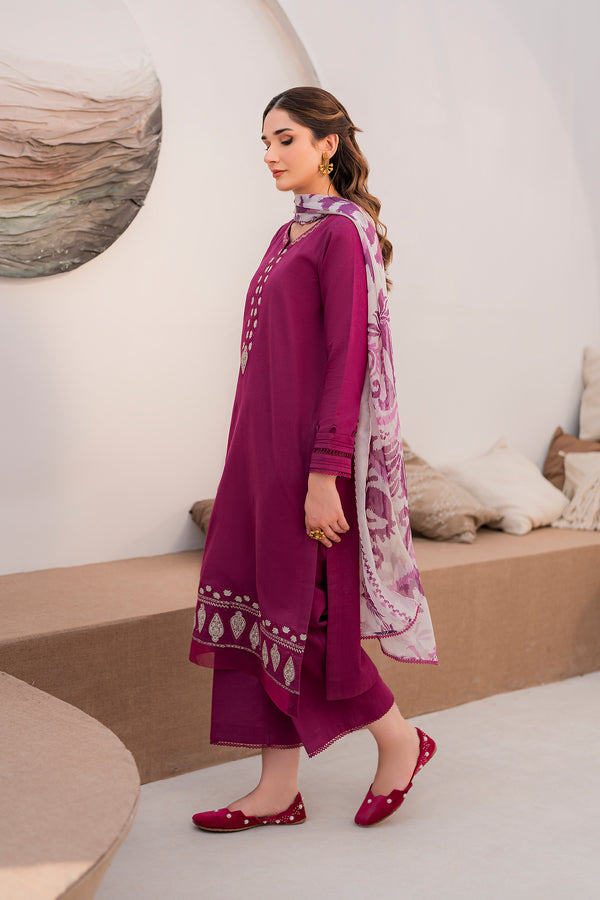 Hana | Zuri Zephyr | Burgundy - Hoorain Designer Wear - Pakistani Ladies Branded Stitched Clothes in United Kingdom, United states, CA and Australia