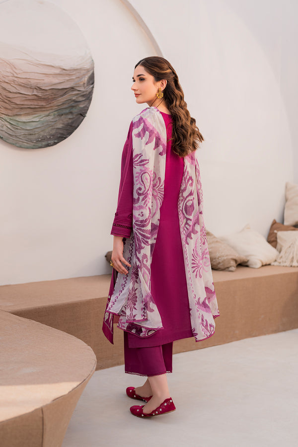 Hana | Zuri Zephyr | Burgundy - Pakistani Clothes for women, in United Kingdom and United States