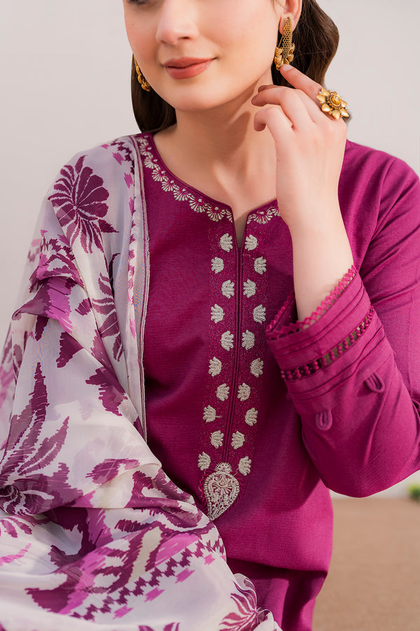 Hana | Zuri Zephyr | Burgundy - Pakistani Clothes for women, in United Kingdom and United States