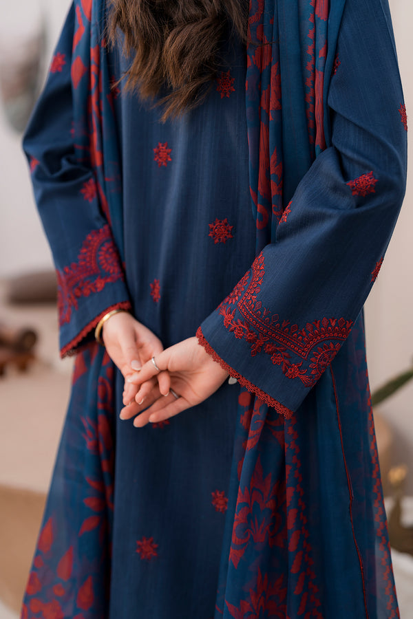 Hana | Zuri Zephyr | Midnight - Hoorain Designer Wear - Pakistani Ladies Branded Stitched Clothes in United Kingdom, United states, CA and Australia