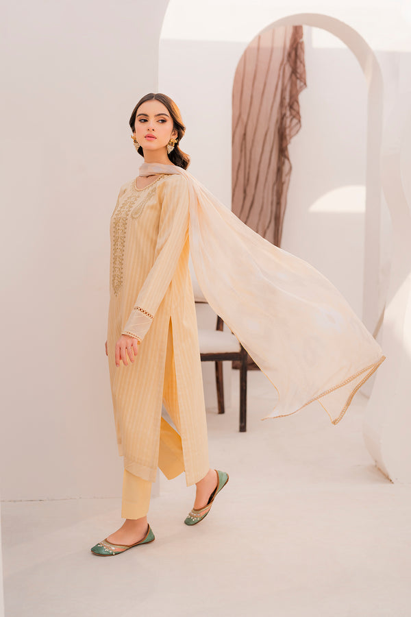 Hana | Zuri Zephyr | Ecru - Pakistani Clothes for women, in United Kingdom and United States