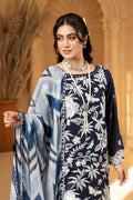 Hemstitch | Summer Luxury Lawn 24 | Ice Blue - Pakistani Clothes for women, in United Kingdom and United States