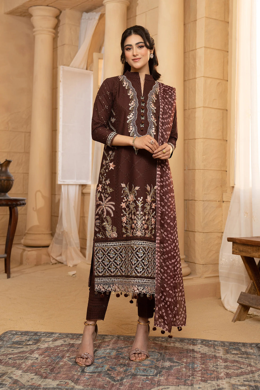 Hemstitch | Summer Luxury Lawn 24 | Mulberry - Pakistani Clothes for women, in United Kingdom and United States