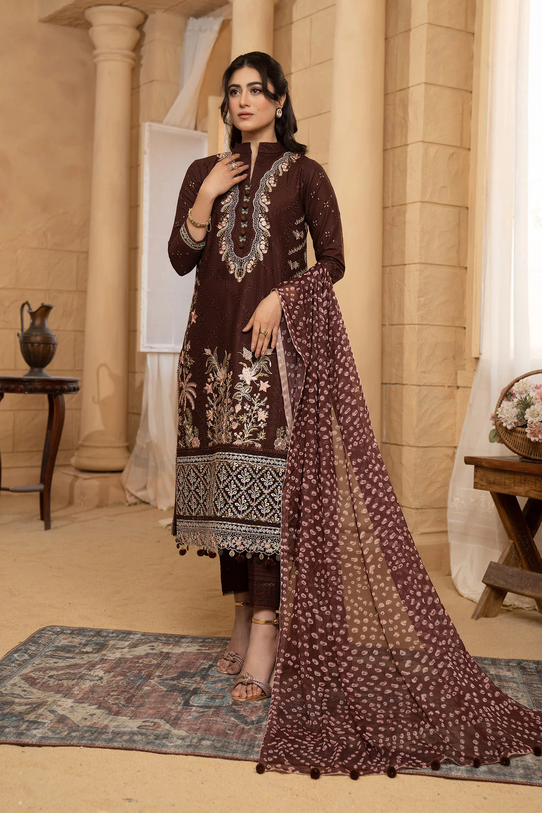 Hemstitch | Summer Luxury Lawn 24 | Mulberry - Pakistani Clothes for women, in United Kingdom and United States