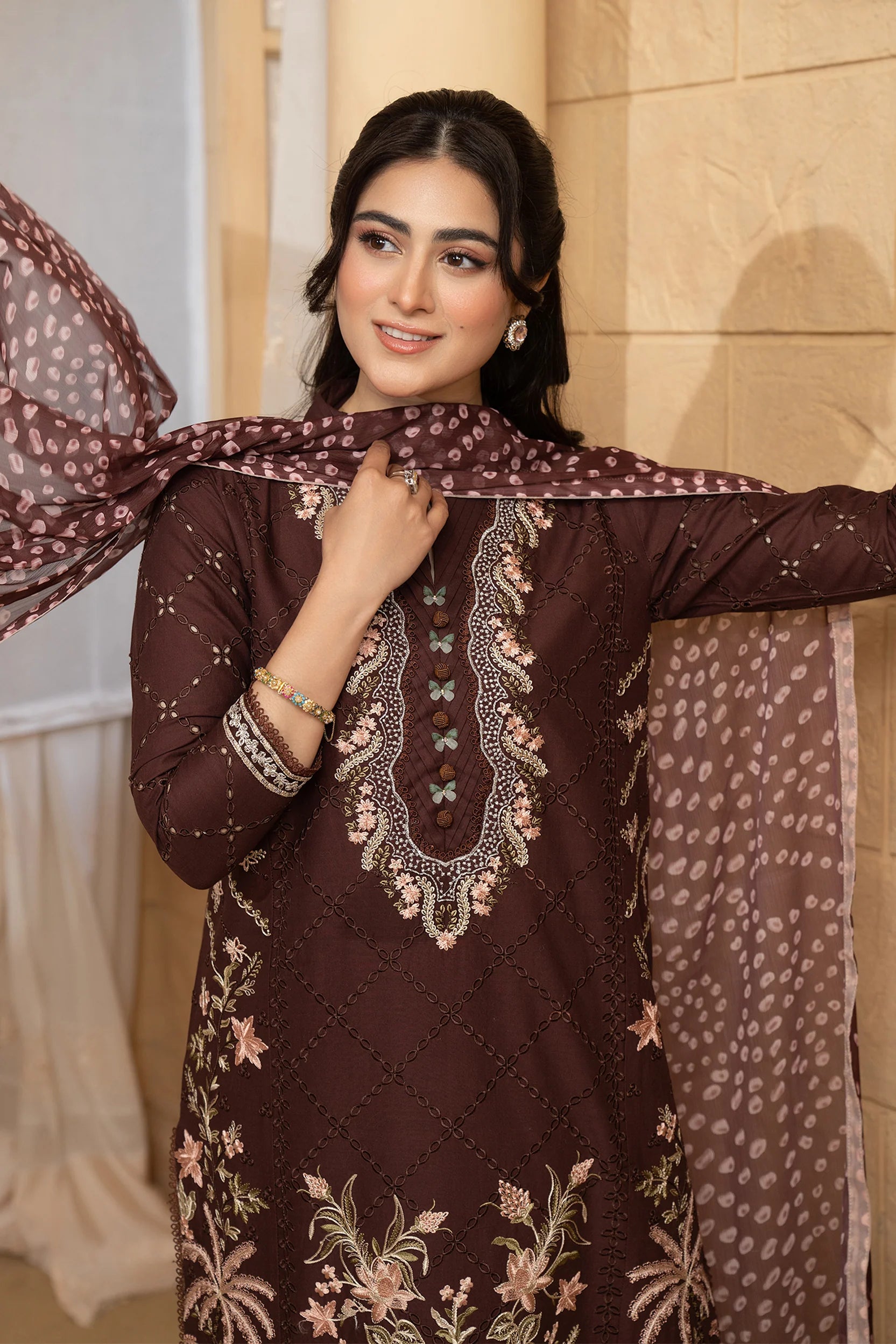 Hemstitch | Summer Luxury Lawn 24 | Mulberry - Pakistani Clothes for women, in United Kingdom and United States