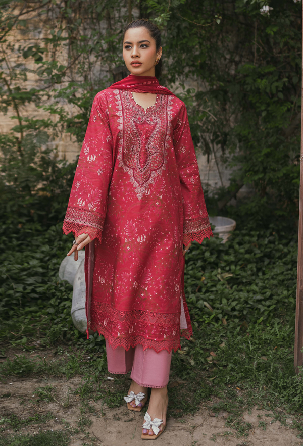 Humdum | Gardenia Lawn | D06 - Hoorain Designer Wear - Pakistani Ladies Branded Stitched Clothes in United Kingdom, United states, CA and Australia